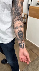 MAJOR tattoo envy with this horror sleeve from @Kronik_tattoo 🔥 Artist Kobay | Club Tattoo Miracle Mile | @Kronik _tattoo #ClubTattoo #ClubTattooMiracleMile | Club Tattoo