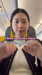 沈浸式機上變裝！👉🇪🇸 巴塞隆那我來啦 #化妝 #沈浸式 #飛機 #旅行 #asmr #國外生活 #指甲貼片 #glowup | Jennifer Chen
