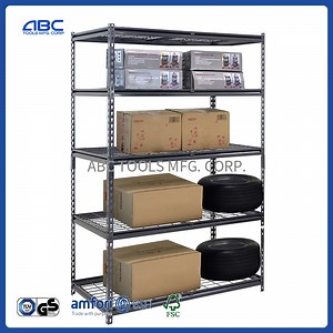 [Hot Item] 5 Layer Heavy Duty Welded Steel Storage Rack with Wire Shelves