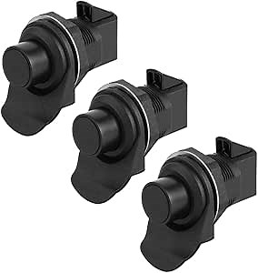 Encell Black Push Botton Latch Lock for Marine, Glove Box, Tool Box,Radio Box,3PCS
