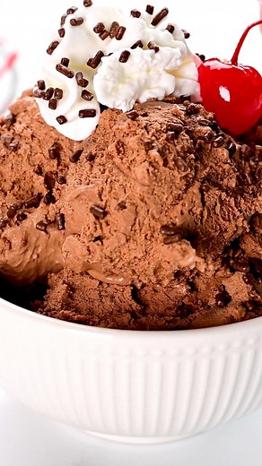 This No Churn Chocolate Ice Cream recipe will teach you how to make the best homemade chocolate ice cream without a machine! #chocolateicecream #icecream #chocolate #homemadeicecream #thegunnysack #nochurn #easyrecipes #summer #desserts | The Gunny Sack