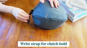 Wearable Breast Pump Bag - Fits Elvie, Willow, Momcozy and All Others - Beige Small Pump Bag with Wrist Strap – Hands-Free Pump Carrying Case and Storage for Travel