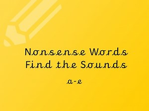 Nonsense Words Find The Sounds: a-e