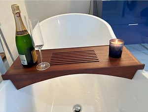 Modern Zen Bath Caddy – Elegant Bathtub Caddy Organizer - Etsy