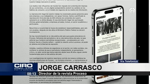 7.5K views · 230 reactions | José Carrasco, director de la revista Proceso, explica el motivo por el que el medio cambiará su periodicidad y se publicará mensualmente: "Teníamos una distribución ilegal desde oficinas públicas hasta empresas privadas. Afectaba la venta de las revistas y los ingresos". #PorLaMañana con Ciro Gómez Leyva | Radio Fórmula | Facebook