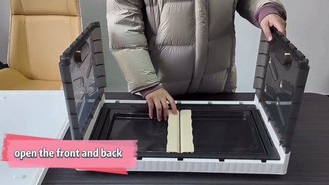 Stackable Storage Bins with Doors and Wheels, Folding Storage Cabinet (3 Tier 264QT)