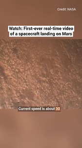 Watch the first-ever video of a spacecraft landing on Mars