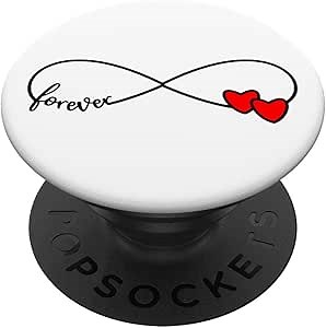 Infinity Symbol Forever Love Couples Friendship Two Hearts PopSockets PopGrip: Swappable Grip for Phones & Tablets