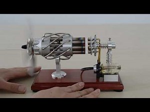 Stirlingkit - How To Operate 16 Cylinder Stirling Engine Model