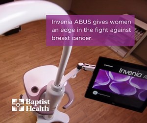 ABUS or Automated Breast Ultrasound is available at many of our breast centers across the state, giving women with dense breast tissue an edge in the race for early cancer detection. Learn more about ABUS and how common dense breast tissue can be on the #BHealthy blog. https://www.baptist-health.com/blog/what-is-dense-breast-tissue/ #breastcancerawareness | Baptist Health