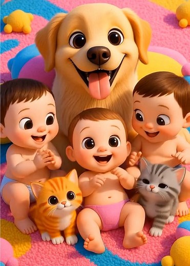 Funny Cat and Dog Cartoon for Kids — Happy Birthday 2026