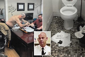 NJ police chief’s alleged sick pranks — including stomach-turning bathroom behavior — revealed in images and court docs