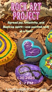 🎨 Hands Up, Bastrop, Texas! 🎨 ✨ We’re thrilled to announce the Bastrop Community Rock Project—a collaborative effort between Lost Pines Art Center, the City Parks & Rec Department, and the Crisis Center. Together, we’re creating a more colorful and creative Bastrop! 🌟 Here’s how it works: 🎨 Local artists and youth will paint rocks with their unique designs. 📍 Rocks will be placed in parks for residents and visitors to find. 📲 Each rock will feature a QR code linking to the artist and proje