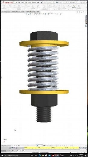 Spring Compression #engineering #spring #animation