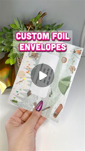 Reyna | DIY Crafts, Cricut + Amazon Finds on Instagram: "How To Create Custom Foil Envelopes At Home. To create personalized envelopes with foil prints for any event, you can follow these detailed steps: 1. Design Creation in Canva: • Begin by designing your envelope in Canva. Add any basic elements or backgrounds you want to include. • Download the completed design to your computer and print it using your inkjet printer. 2. Adding Foil Print Details: • Return to Canva and add additional design 