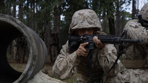 Finding the Warrior Within Recruits with Charlie Company, 1st Recruit Training Battalion, conduct the Day Movement Course during Basic Warrior Training (BWT) on Marine Corps Recruit Depot Parris Island, S.C., Oct. 28, 2024. During BWT recruits learn the basics of combat survival and advanced rifle team maneuvers. (U.S. Marine Corps video by Lance Cpl. Alexander Vaughn | Marine Corps Recruit Depot Parris Island, S.C.