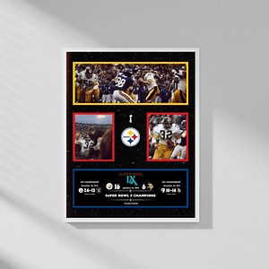 Super Bowl IX Champions - 1974 Pittsburgh Steelers NFL Championship Poster - Etsy