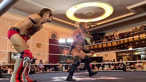 Jumping enziguri kick by Brubaker to workhorse #Evolve134 | #WWNEVOLVE @zero1usa (Watch @WWNEVOLVE live as well as WWN's entire catalog with your #ClubWWN subscription! It's only $9.99 per month over at WWNLive.com) | Wrestling With Unicorns