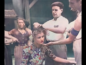 The Untold Story of Women Collaborators in WWII. Scenes in France 1944 AI Color enhanced 2k 50fps