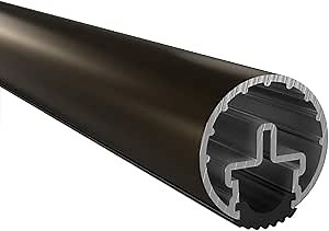 Promenaid - Handrail Tubing (6ft) - Aluminum - Continuous Channel Design - with Anti-Slip Vinyl Channel Insert - Anodized Dark Bronze Finish - Indoors/Outdoors - Exclusively for Promenaid System