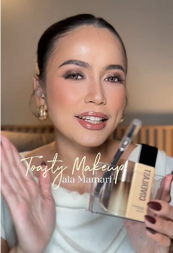 Tutor makeup mamari lagi krn masi belum move on! Toasty makeup details: Omg moisturizer / calming Rose all day concealer / honey Eyelash / link 158 Omg foundation / 31W Muaq conceal & contour stick Inez cream blush / lovable coral Guele loose powder / hara Viva compact powder / natural Somethinc bronzer / eternal Artisanpro blush / villandry Guele powder blush / jora Artisanpro contour / cafe Red-a brow pencil / ash grey Makeover grip brow gel Blp eyeshadow pen / walnut creme gold Implora eyesha