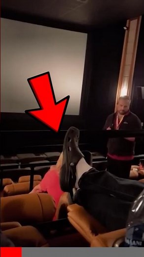 Grown man throws temper tantrum inside of movie theater 🤦🏻‍♂️