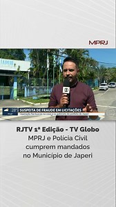 O #MPRJ e a Polícia Civil cumpriram mandados de busca e apreensão no Município de Japeri, na Baixada Fluminense. A notícia foi destaque na reportagem do RJTV 1ª Edição, da TV Globo. Em entrevista, o procurador-geral de Justiça, Luciano Mattos, falou sobre a investigação. Confira! #MPRJ | Ministério Público do Estado do Rio de Janeiro - MPRJ