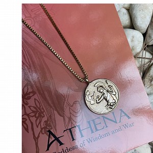 Goddess Athena Necklace/greek Goddess Jewerly/goddess Athena Symbol Necklace Gold Plated, Symbol of Wisdom Necklace - Etsy