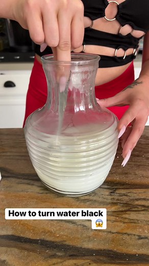 116K views · 197 reactions | The water Turned Black! #reels #viral #science #black #water #tiktok #trend #FacebookLive | Amy Bee | Facebook