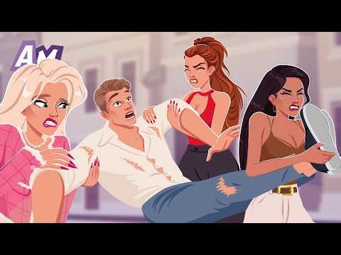 Three women fought over the same man