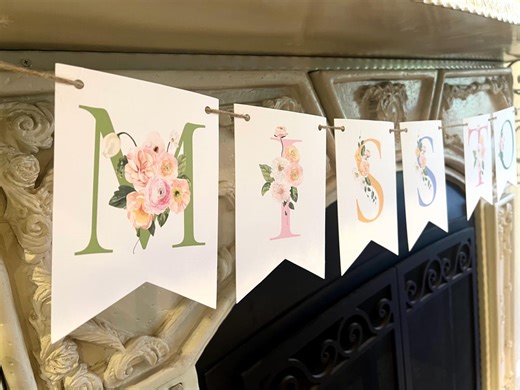 PRINTED Miss to Mrs. Floral Bridal Shower Banners, Decorations - Etsy