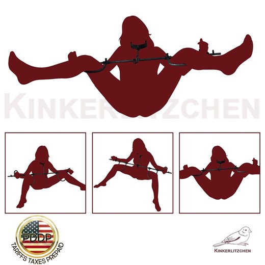 Medeltida Bondagestång - Massivt BDSM-fasthållningssystem i stål - Justerbar spridarstång med låsbar krage - Handgjord i Tyskland - Anpassade storlekar - Etsy Sverige