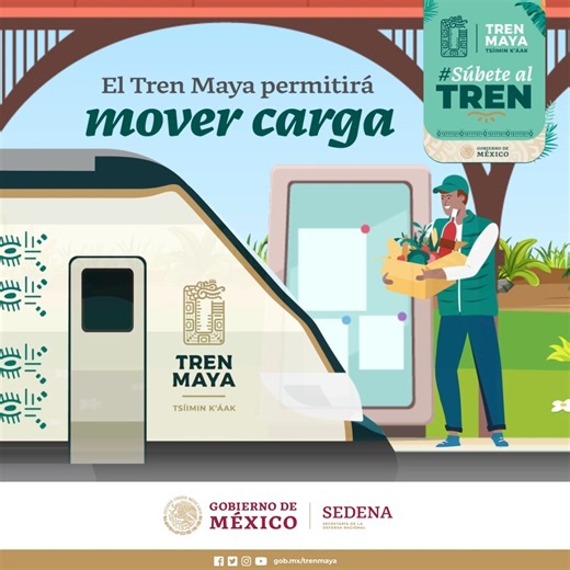 6.5K views · 376 reactions | #SúbeteAlTrenMaya  Con su servicio de carga, el Tren Maya dará al sureste el transporte que necesita para reactivar su comercio y economía. #TodosSomosTrenMaya  | Tren Maya | Facebook