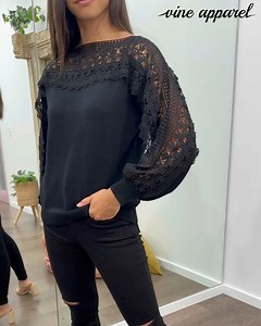 13K views · 146 reactions | The STUNNING Scarlett Knit in Black. So, so beautiful. So soft, a little bit fluffy, with gorgeous detailing across the neck and top of the arms. It’s a little bit sexy whilst keeping it a little bit basic. It’s good  x Shop HERE: vineapparel.com/collections/knits-jackets/products/scarlett-knit?variant=40052880736390 | Vine Apparel | Facebook