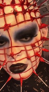 Pin head Makeup look from last year🖤 #pinhead #31daysofhalloweenmakeup #hellraiser #halloweenmakeuplook #facepaint #spookybabe #spfxmakeupartist #scaryhalloweenmakeuptutorial #halloweeniscoming | May's Allure
