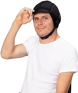 Ribcap Fox Medical Grade Protective Helmet | Black | Soft Hat for Epilepsy | Protective Cap for Seizures