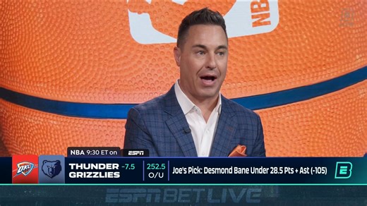 Joe Fortenbaugh has Desmond Bane under 28.5 Points Assists (-105) tonight against the Thunder 👀 | ESPN BET