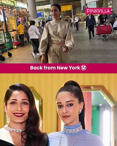 Touchdown Mumbai! 🛬 Ananya Panday makes a stylish return from New York City. Her smile says it all, reflecting the enjoyment captured in her Instagram pictures that she shared. #pinkvilla #AnanyaPanday | PinkVilla