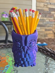 3D Printed Unique Owl Pen Pencil Holder Desk Organizer Aurora Purple Sparkles Beautiful Colors Detailed - Etsy Australia