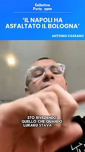 Cassano senza freni: “Napoli impressionante, poteva farne dieci” Quando Antonio Cassano elogia così, vuol dire che è stata una serata speciale. "Non c’è stata partita. Il Napoli ha distrutto il Bologna." Per Cassano, questa è stata la miglior prestazione stagionale del Napoli. "È stato uno show totale. Nei 90 minuti non ha mai rallentato, poteva fare dieci gol senza subire niente." Merito anche delle scelte di Antonio Conte. "Ha cambiato interpreti, non idee. Stesso Napoli, stesso dominio." Una 