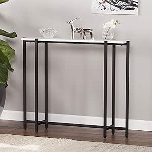 SEI Furniture Helena Contemporary Narrow Console Table, black