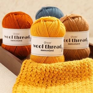 [Hot Item] Lustrous 3 Ply Mercerized Wool Yarn Premium Hand Knitting Yarn Features Exceptional Elasticity