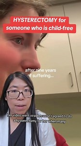 A patient of mine just went viral for a video she made, showing how happy she was that she'd finally found a gynecologist who agreed to do a hysterectomy for her! ❤️ Sharing this with her permission. There's a LOT to discuss when counseling someone about any surgery, including hysts: * Hysterectomies have risks, including potential earlier age of onset of menopause, possible prolapse, as well as bleeding, infection, injuries to other nearby organs, anesthesia complications. It's obviously not re