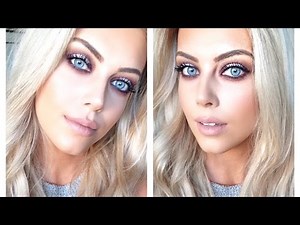 Glitter Eye & Nude Lips Makeup Tutorial | Chloe Boucher