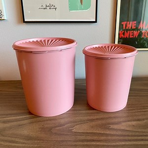 Pink Tupperware Canisters With Lids - Etsy
