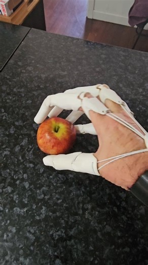 13K views · 210 reactions | Articulated finger test 2 - Can you pick up an apple? | Gary Fay Creations | Facebook