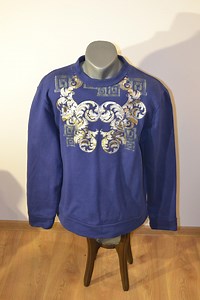 Rare vintage Versace Collection baroque sweat-shirt XL bleu or imprimé - Etsy France