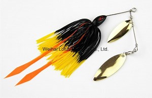 [Hot Item] Fishing Lures Spinnerbait, Bass Fishing Lure Spinner Baits Kit Hard Metal Multicolor Buzzbait Spinnerbait Jigs for Bass Pike Trout Salmon