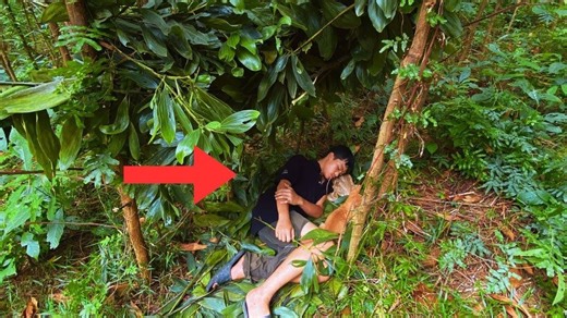 Orphan boy Life is hard to find food in the forest survive in the forest catch fish | Poor Boy