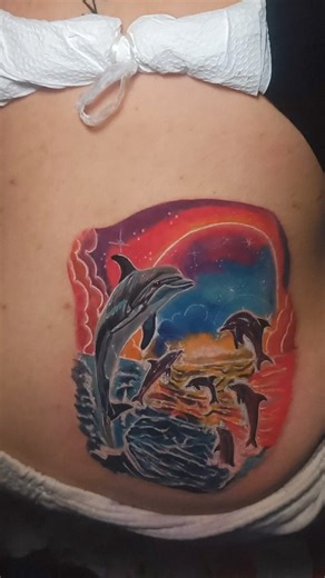 Cover up tattoo ni boss madam Who’s next Water color tattoo #dolphintattoo #mewotv #coverup | Mewo TV